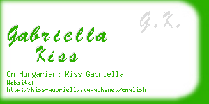 gabriella kiss business card